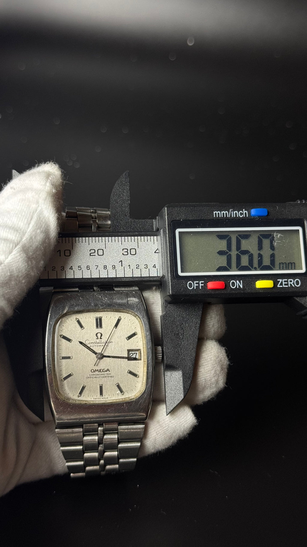 Omega Constellation Automatic Chronometer - zegarek vintage ze srebrną tarczą
