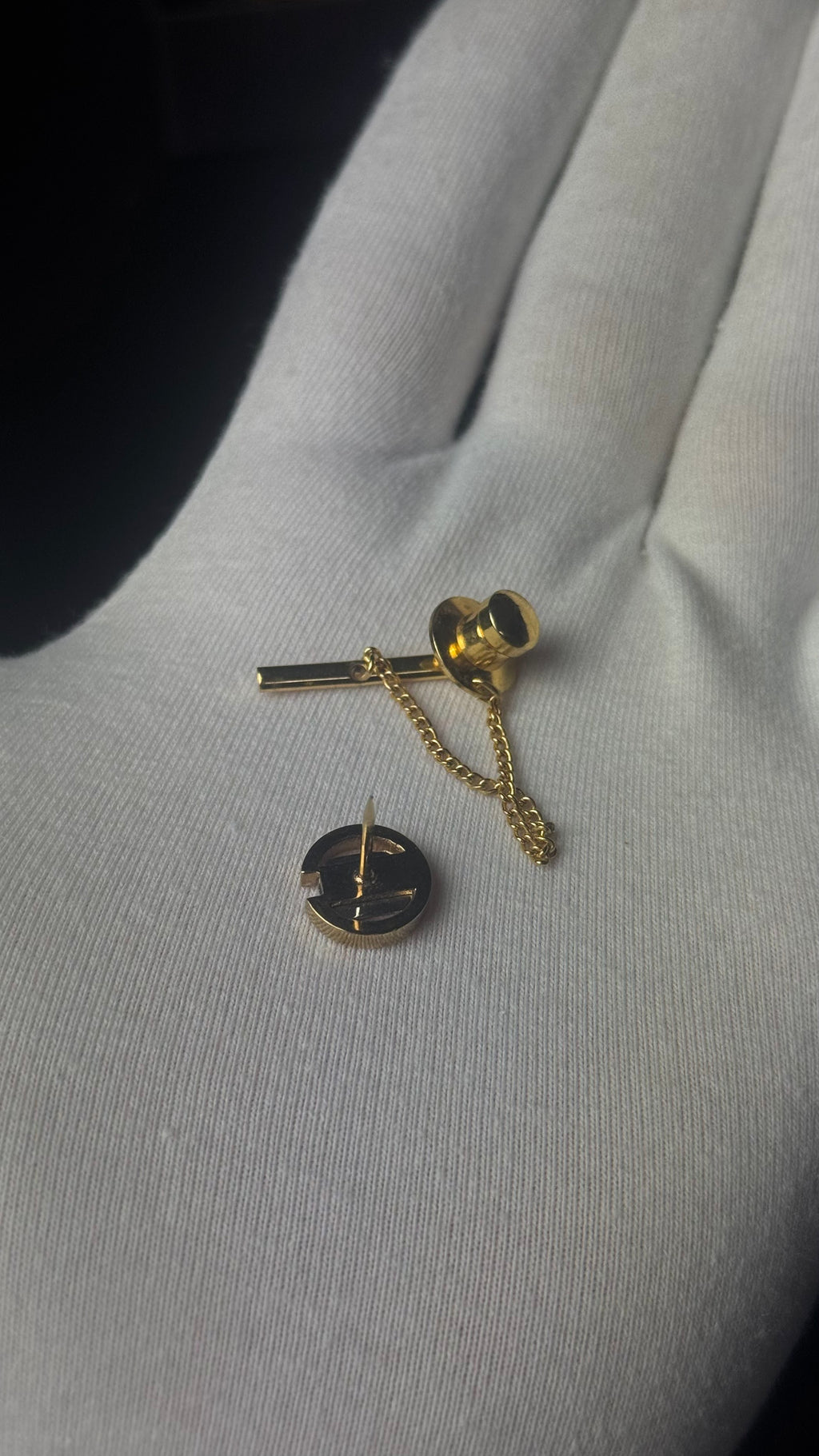 Yves Saint Laurent – spinki do mankietów + spinka do krawata + spinka do marynarki