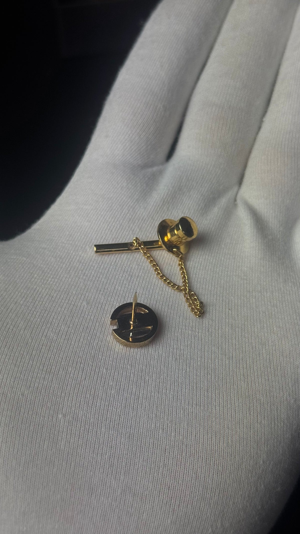 Yves Saint Laurent – spinki do mankietów + spinka do krawata + spinka do marynarki