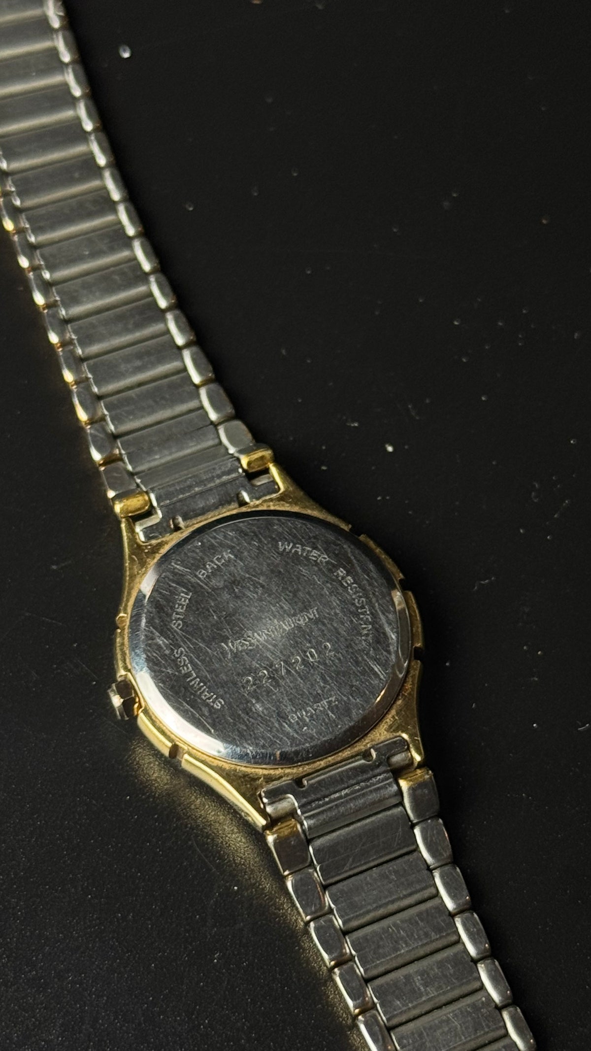 Yves Saint Laurent YSL srebrno-złota bransoleta