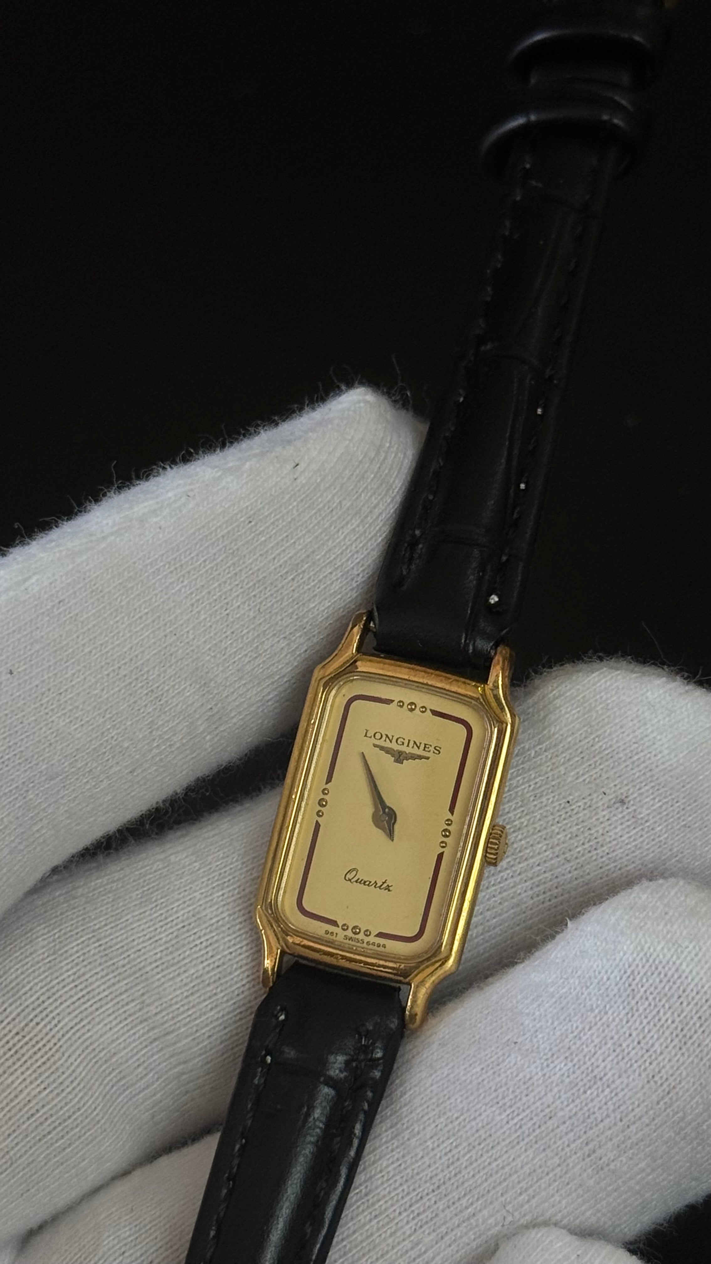 Zegarek vintage Longines Rectangle Quartz