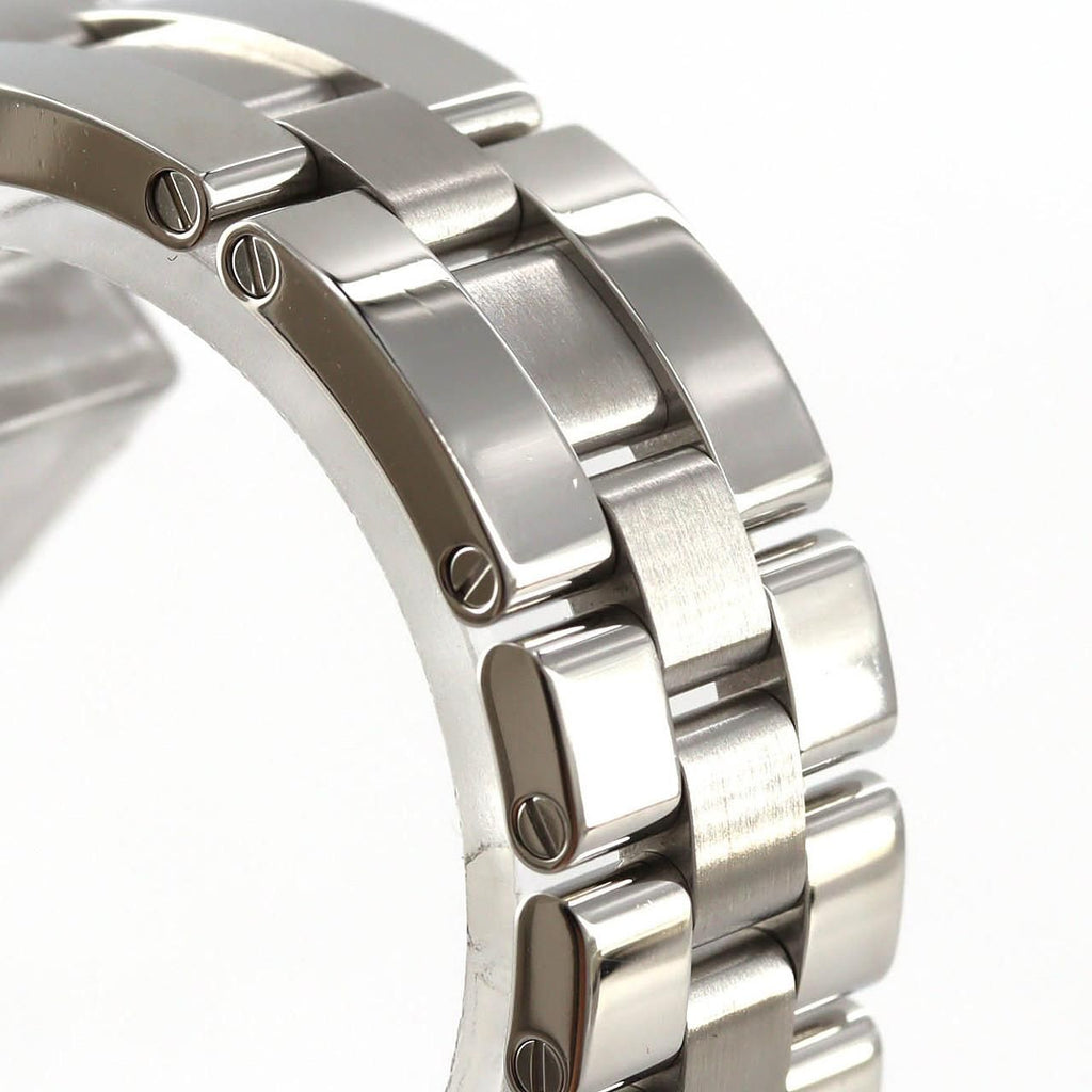 Cartier Roadster SM W62016V3 – srebrna tarcza z rzymskimi cyframi, stalowa bransoleta