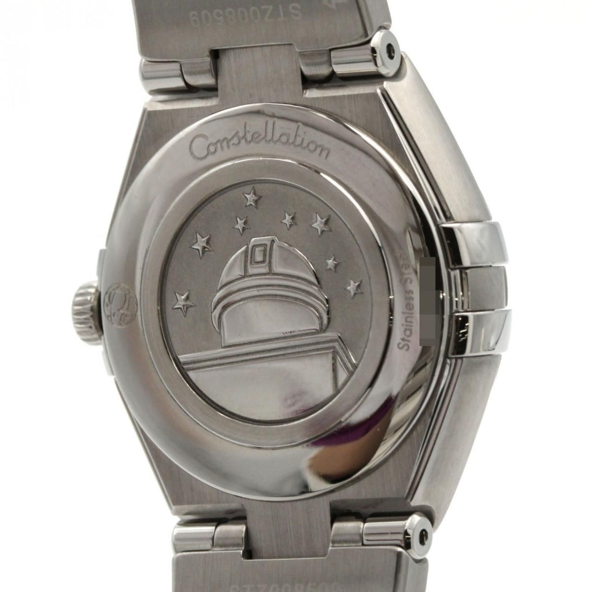 Omega Constellation Manhattan 131.10.25.60.05.001 – tarcza z masy perłowej, stalowa bransoleta