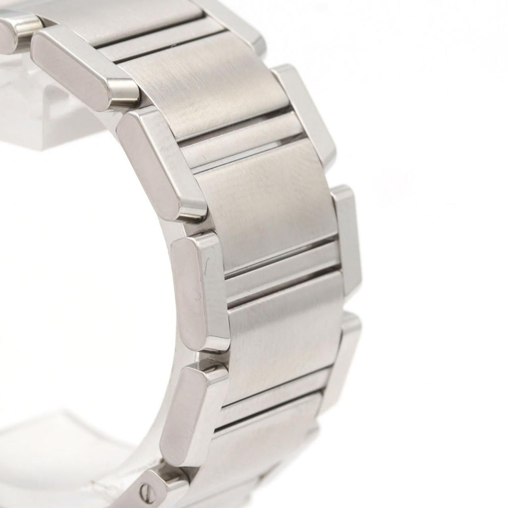 Cartier Tank Française MM W51011Q3 – datownik, srebrna tarcza, stalowa bransoleta