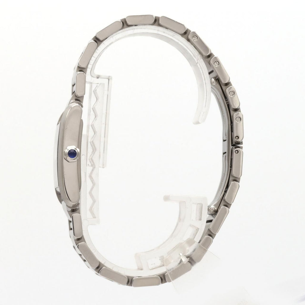 Cartier Tank Française MM W51011Q3 – datownik, srebrna tarcza, stalowa bransoleta