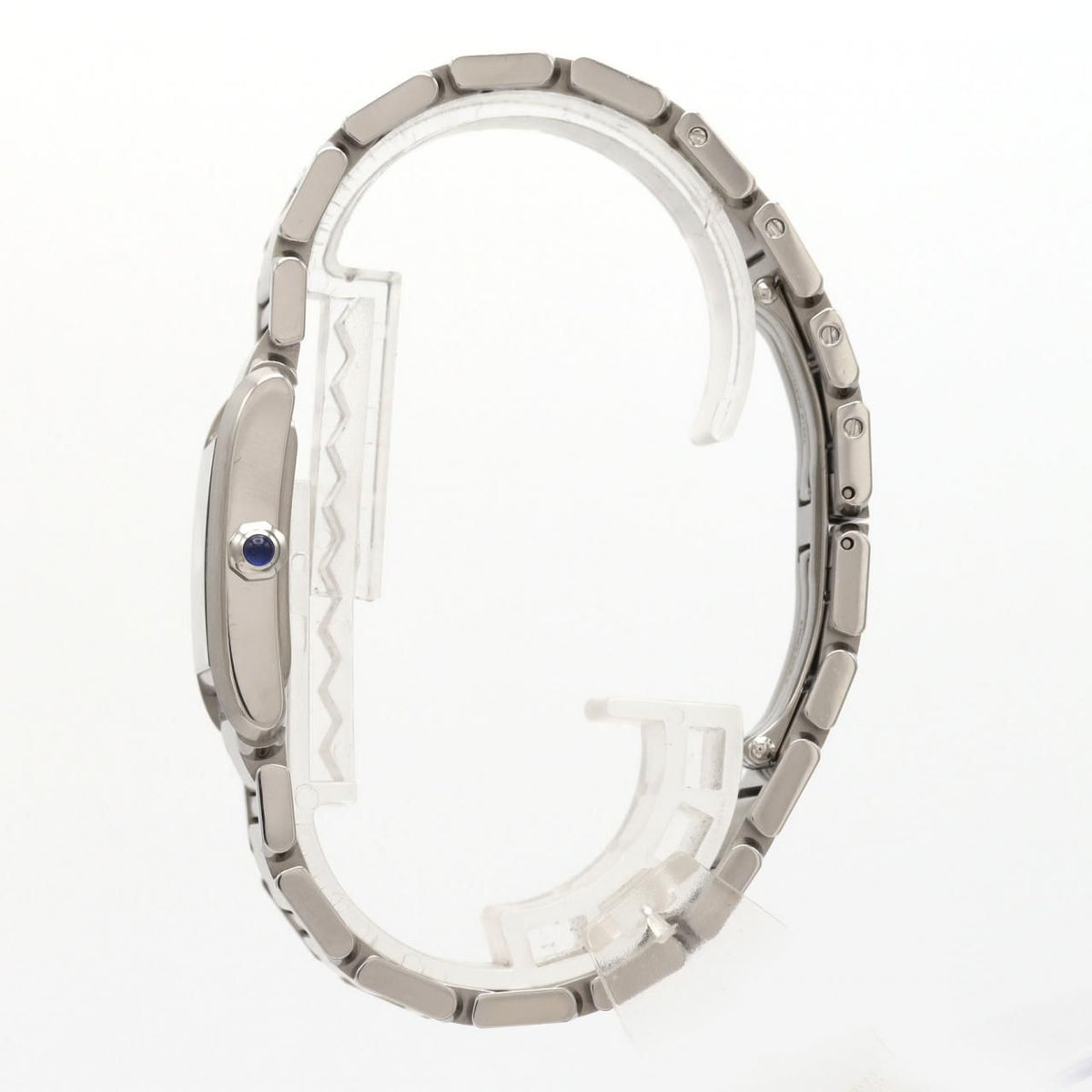 Cartier Tank Française MM W51011Q3 – datownik, srebrna tarcza, stalowa bransoleta