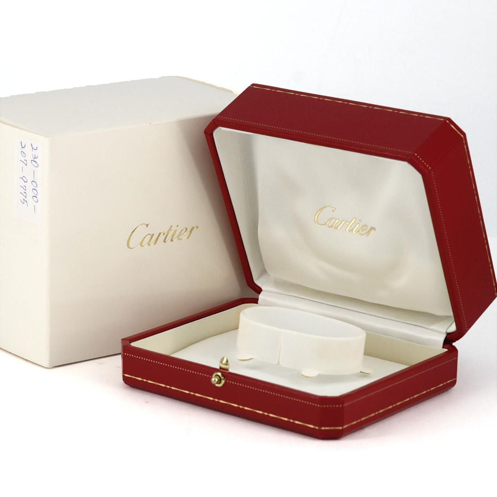 Cartier Must Tank SM W1017654 – srebrna koperta, pomarańczowa tarcza, żółty pasek