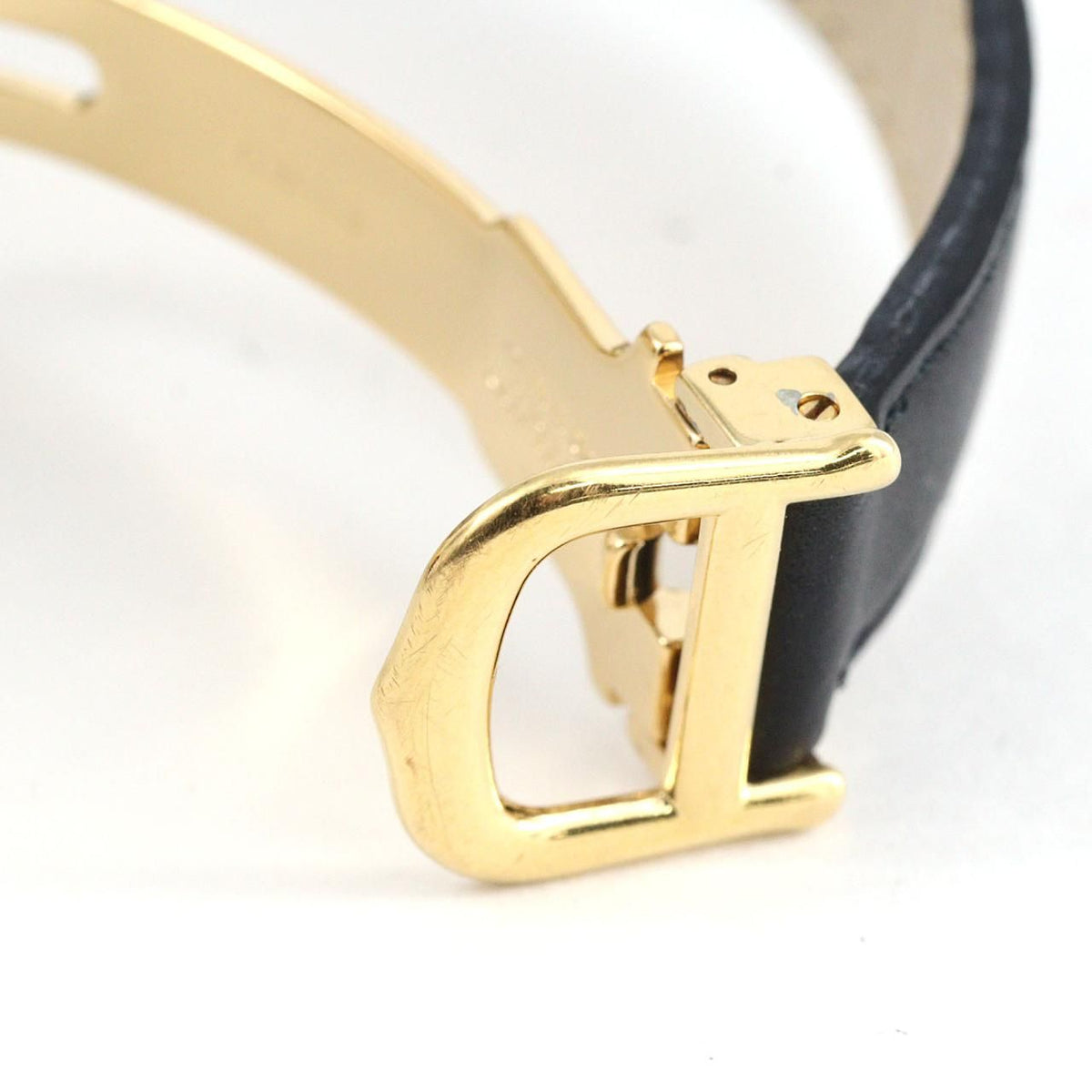 Cartier Must Colisée SM W1006654 – złocona koperta, czarny pasek
