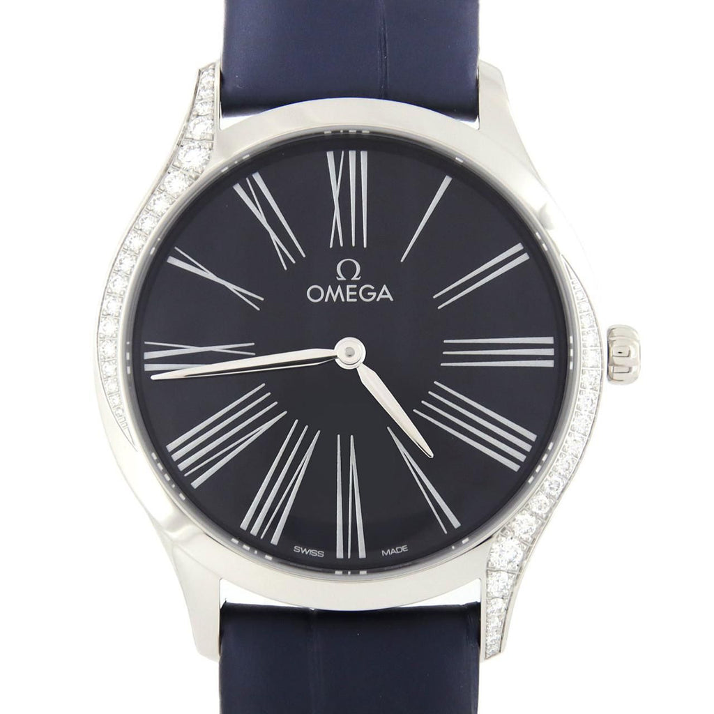 Omega De Ville Trésor 428.18.36.60.03.001 – NOWY, niebieska tarcza z diamentami, 36 mm