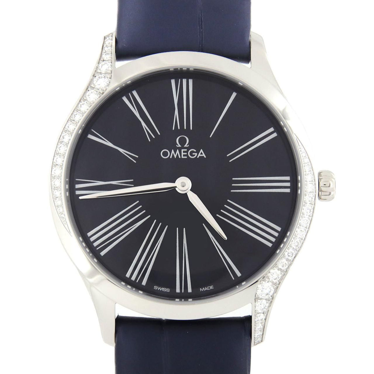 Omega De Ville Trésor 428.18.36.60.03.001 – NOWY, niebieska tarcza z diamentami, 36 mm