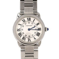 Cartier Ronde Solo SM W6701004 – srebrna tarcza z rzymskimi cyframi, stalowa bransoleta