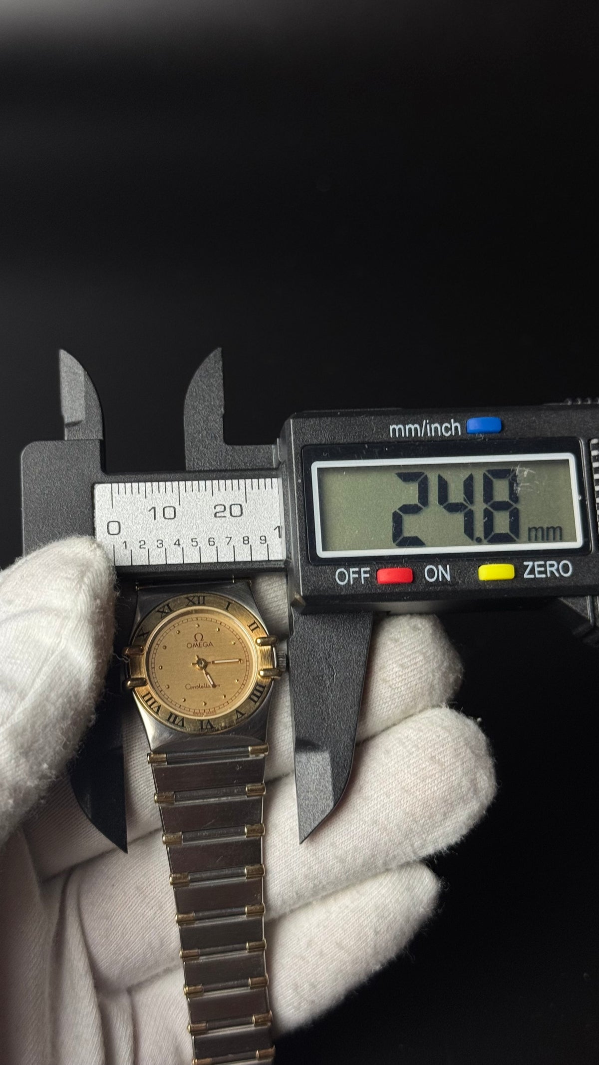 Omega Constellation – złota tarcza, srebrno-złota bransoleta