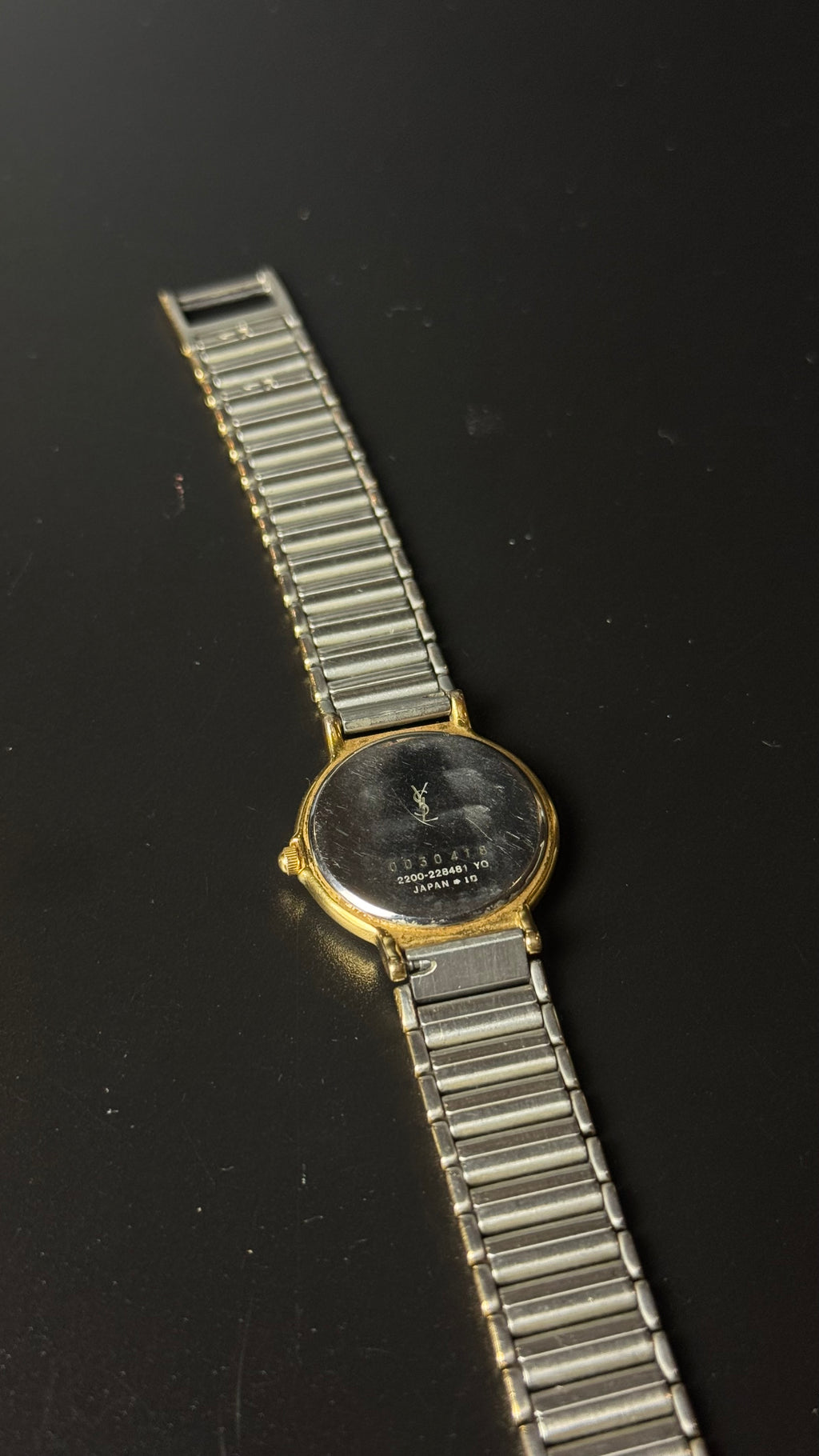 Yves Saint Laurent YSL – szampańska tarcza, dwukolorowa bransoleta