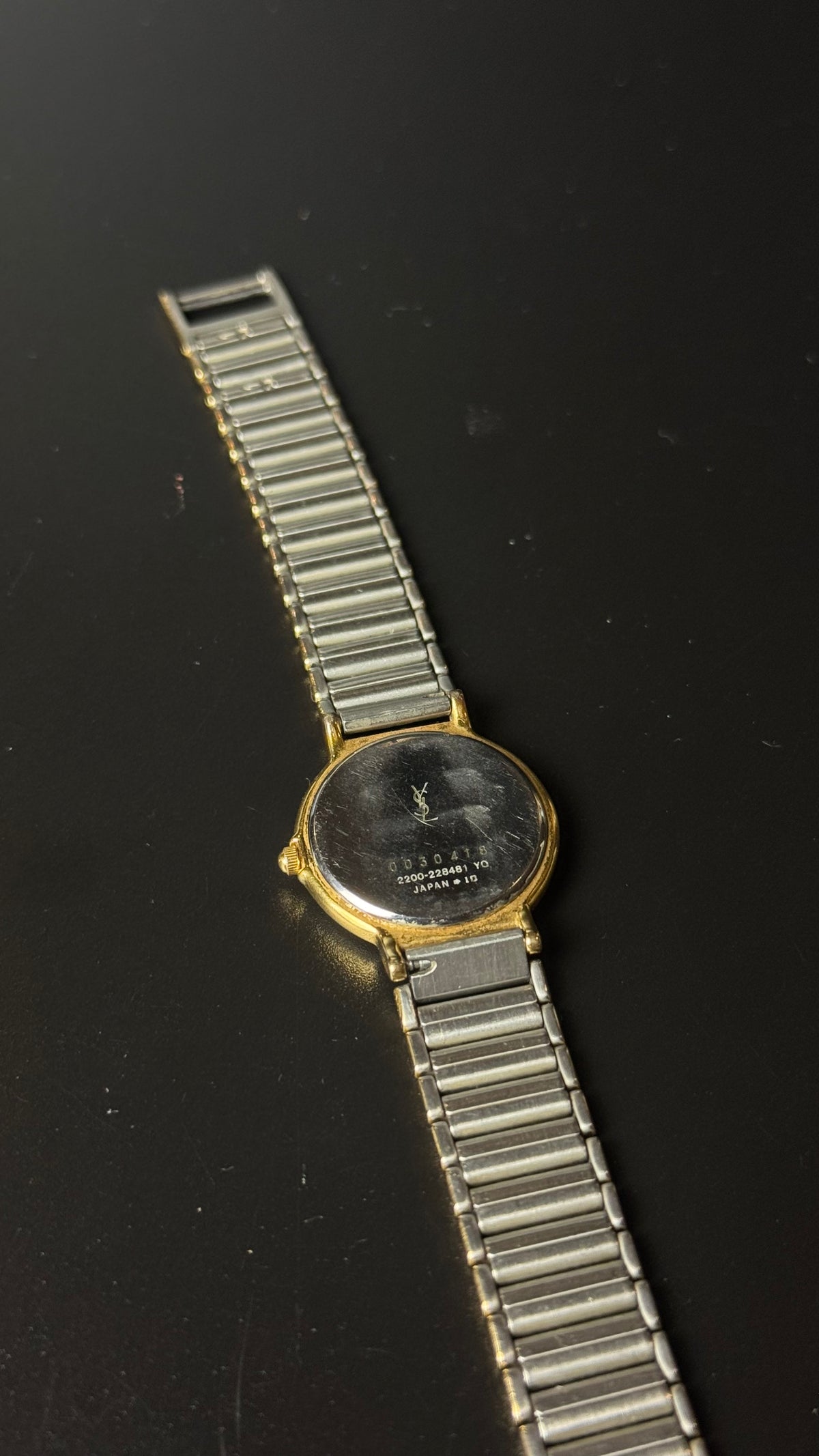 Yves Saint Laurent YSL – szampańska tarcza, dwukolorowa bransoleta