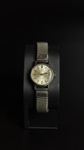 Omega Genève – damski zegarek vintage z bransoletą mesh