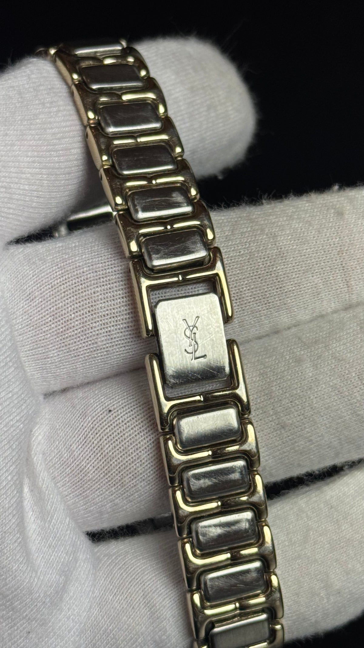 Yves Saint Laurent YSL – damski zegarek vintage two-tone