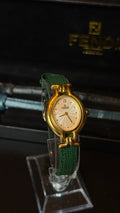 Fendi Vintage – Gold Oval Watch | Złoty zegarek z wymiennymi paskami