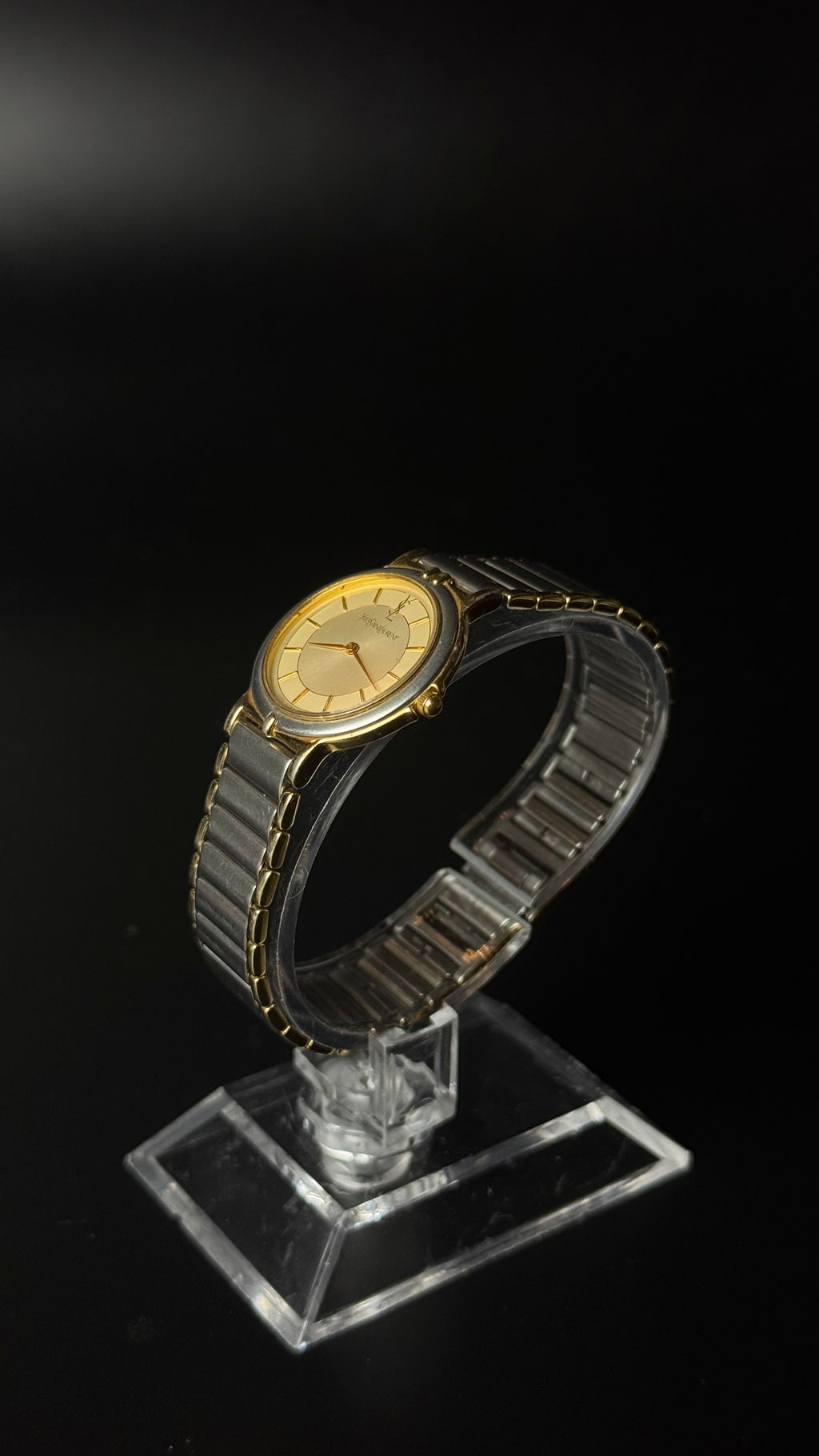 Yves Saint Laurent YSL – szampańska tarcza, dwukolorowa bransoleta