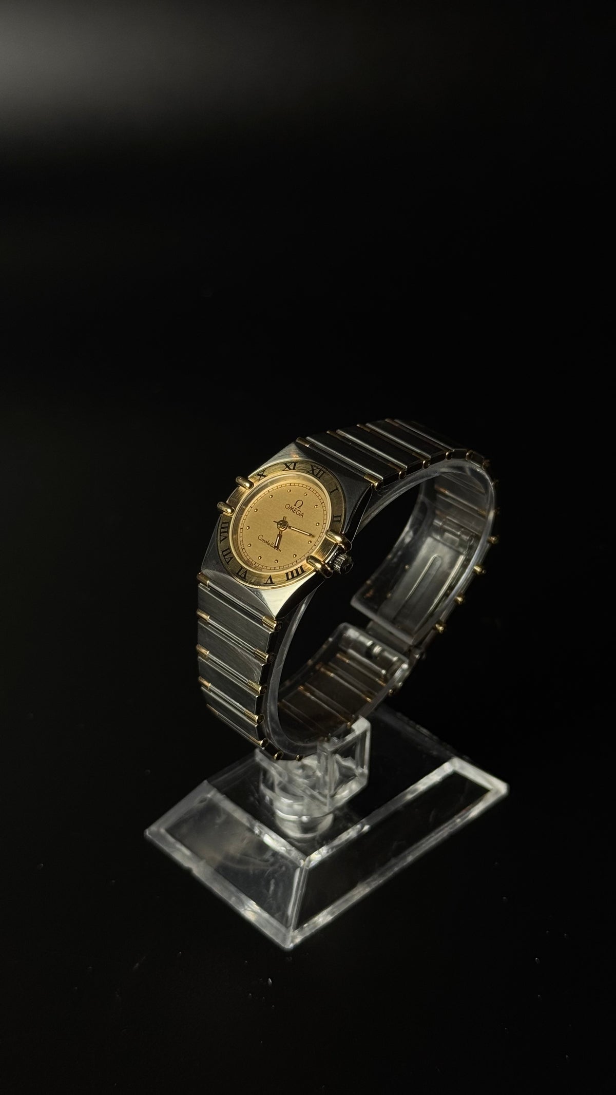 Omega Constellation – złota tarcza, srebrno-złota bransoleta