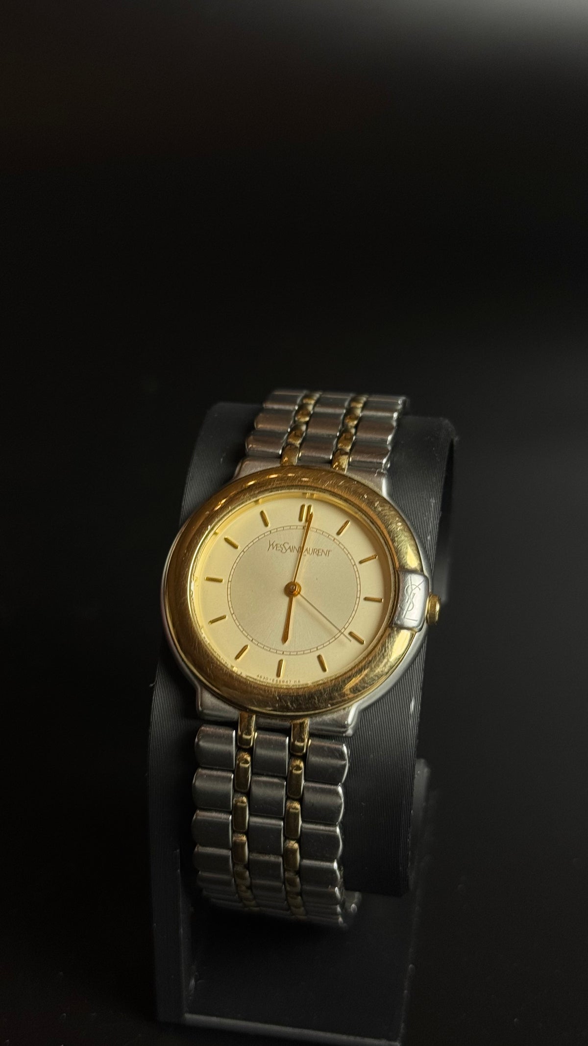 Yves Saint Laurent YSL – damski zegarek vintage two-tone