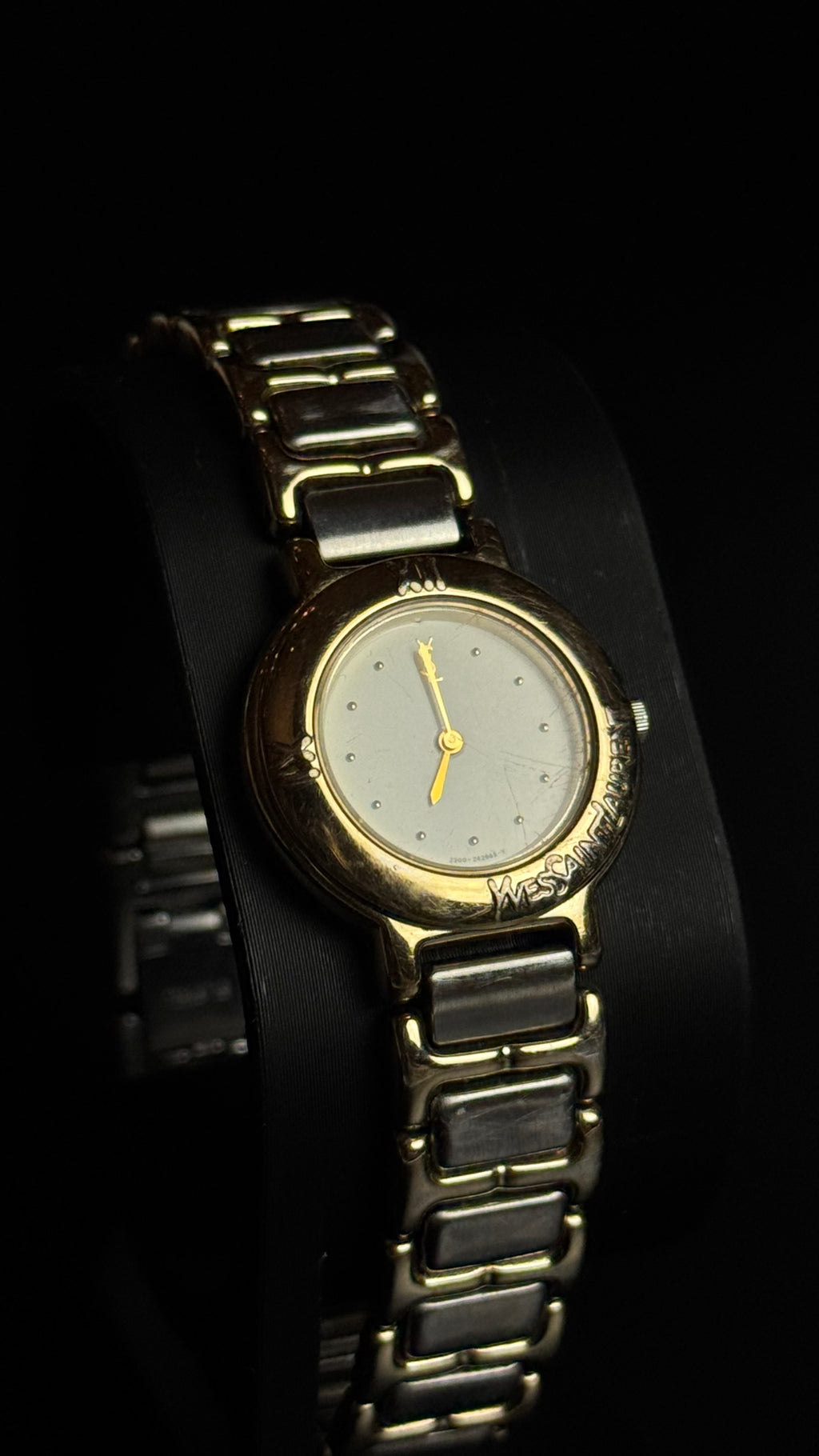 Yves Saint Laurent YSL – damski zegarek vintage two-tone
