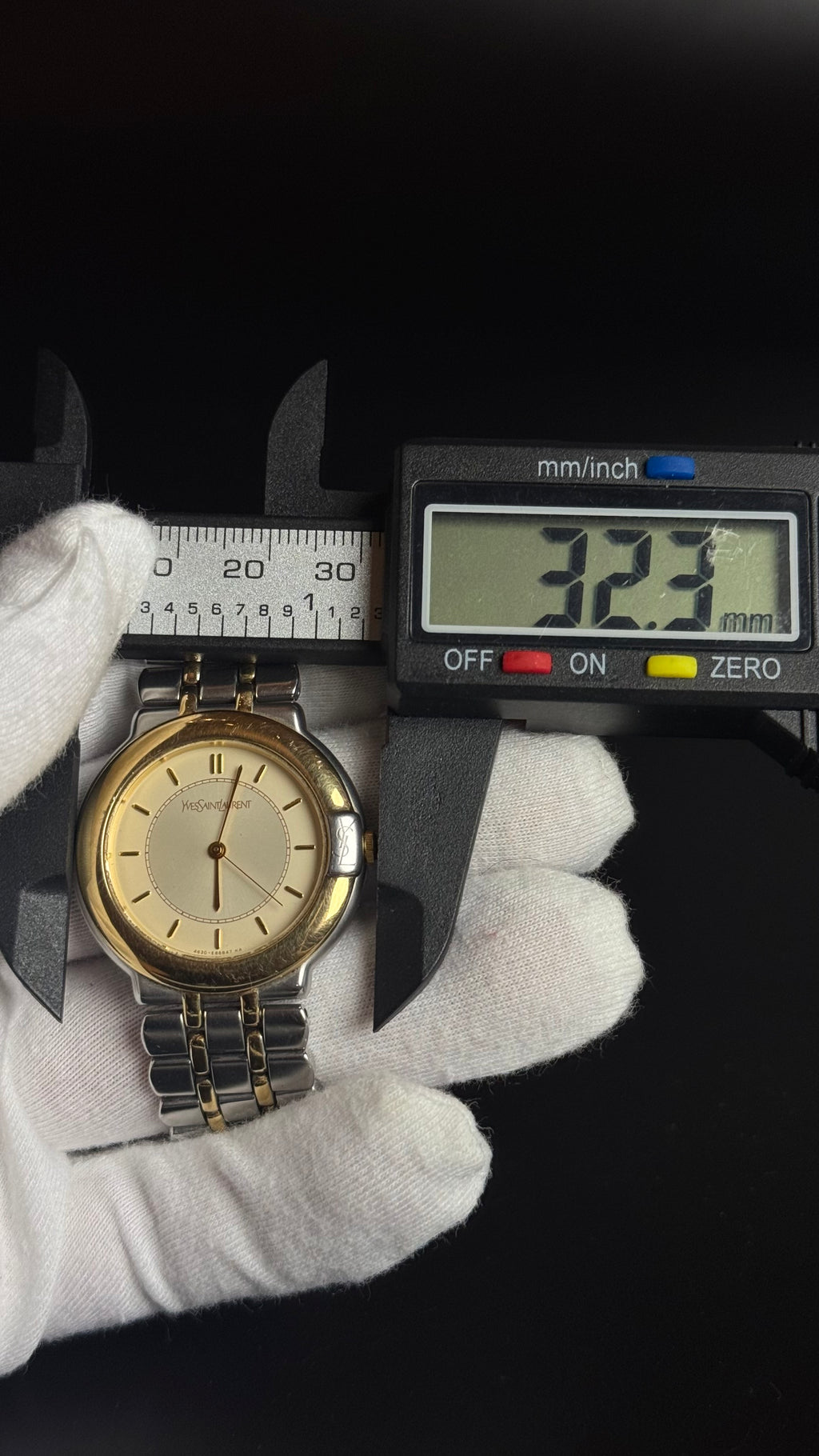 Yves Saint Laurent YSL – damski zegarek vintage two-tone