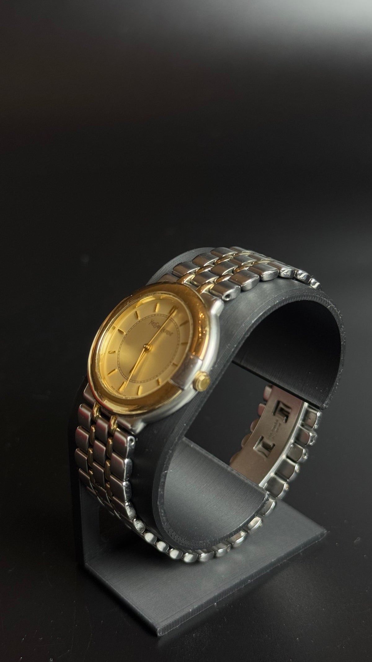 Yves Saint Laurent YSL – damski zegarek vintage two-tone