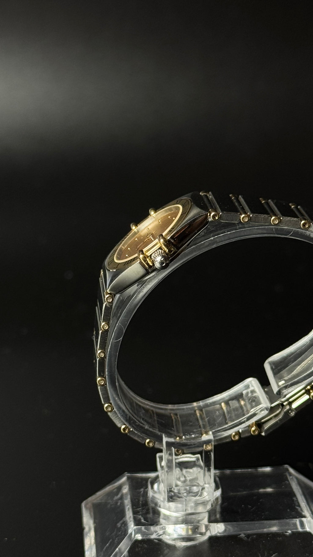 Omega Constellation – złota tarcza, srebrno-złota bransoleta