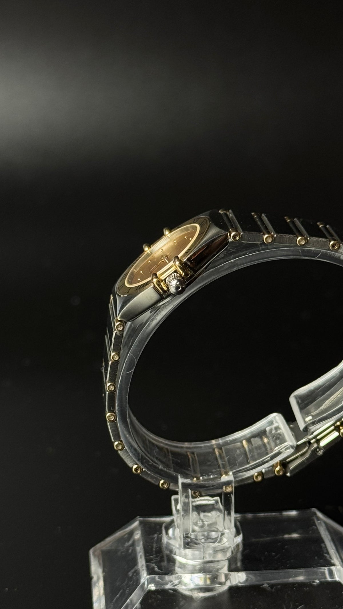 Omega Constellation – złota tarcza, srebrno-złota bransoleta