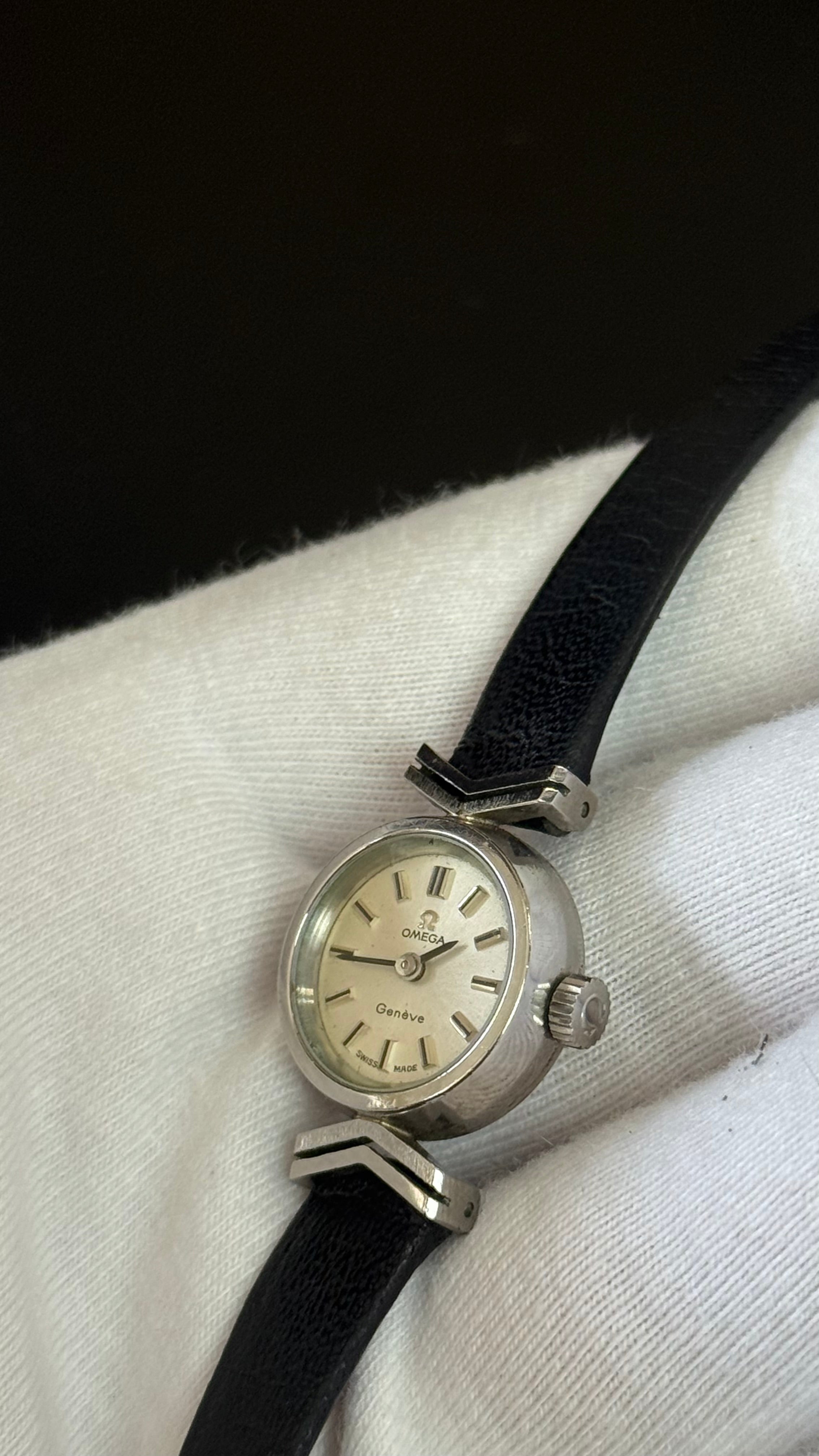 Vintage Omega Genève – damski zegarek z naciągiem ręcznym