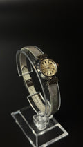 Omega De Ville – koktajlowy, szampańska tarcza, bransoleta mesh