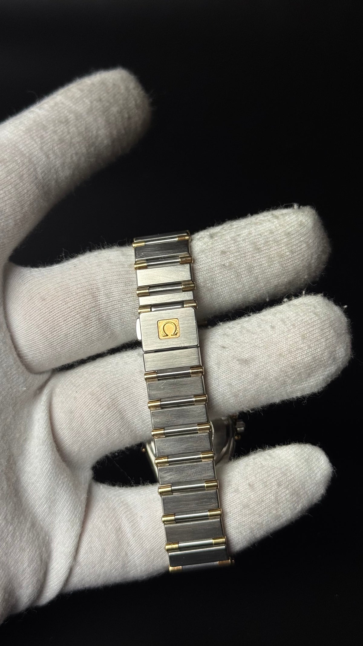 Omega Constellation – złota tarcza, srebrno-złota bransoleta