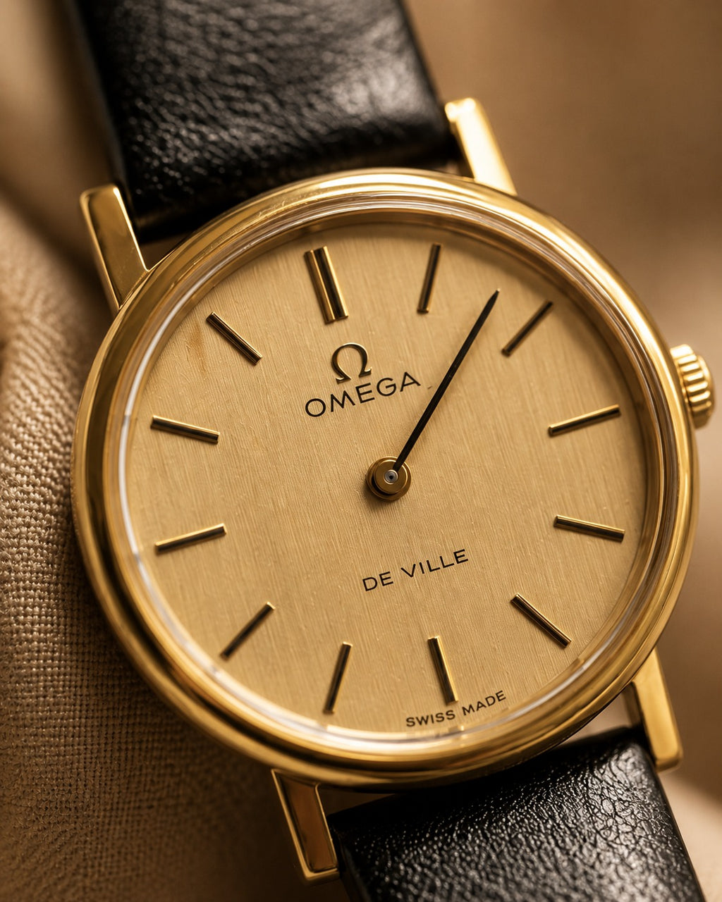 Omega De Ville pozłacana, ręczny naciąg
